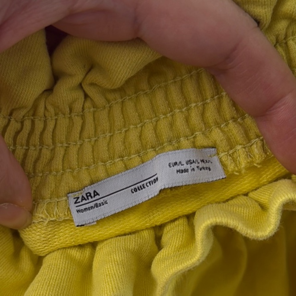 Zara Yellow Ruffled Off The Shoulder Top - Picture 2 of 2